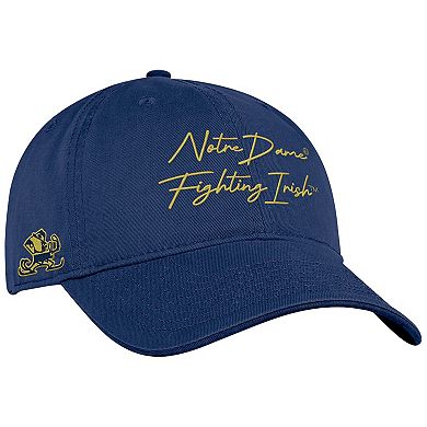 Men's Under Armour Navy Notre Dame Fighting Irish College Essentials Washed Cotton Blend Adjustable Hat