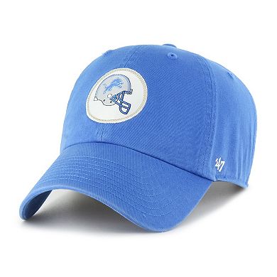 Men's '47 Blue Detroit Lions Hard Hat Clean Up Adjustable Hat