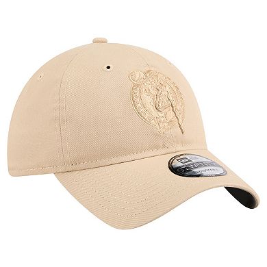 Men's New Era Khaki Boston Celtics Color Pack Tonal 9TWENTY Adjustable Hat
