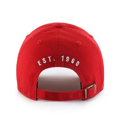 Men's '47 Red Kansas City Chiefs Hard Hat Clean Up Adjustable Hat