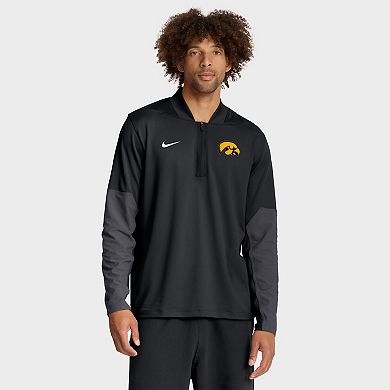 Men's Nike Black Iowa Hawkeyes One Goal Performance Half-Zip Pullover