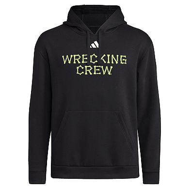 Men's adidas Black Texas A&M Aggies Glow Halloween Wrecking Crew Pullover Hoodie