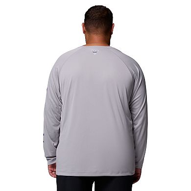 Men's Columbia Gray LSU Tigers Big & Tall Terminal Tackle Long Sleeve Omni-Shade T-Shirt