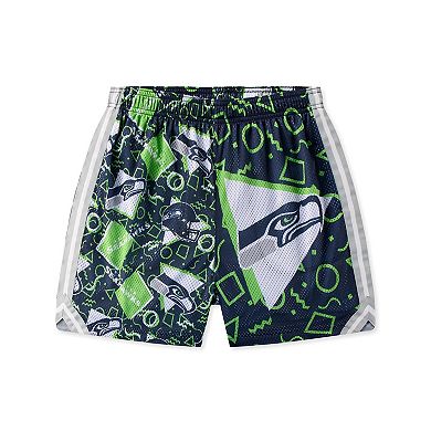 Men's Chubbies College Navy Seattle Seahawks Mesh Shorts
