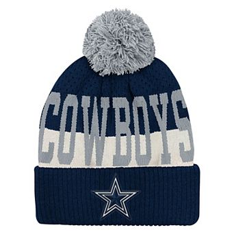 Youth Outerstuff Navy Dallas Cowboys Modern Fan Cuffed Knit Hat with Pom