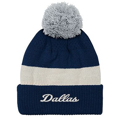 Youth Outerstuff Navy Dallas Cowboys Modern Fan Cuffed Knit Hat with Pom