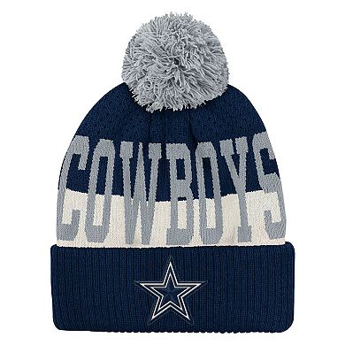Youth Outerstuff Navy Dallas Cowboys Modern Fan Cuffed Knit Hat with Pom