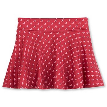 Girls Youth ZooZatz Crimson Alabama Crimson Tide All-Over Print Tennis Skort