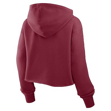 Women's Fanatics Burgundy Washington Commanders Oversized Hometown Heritage Cropped Hoodie