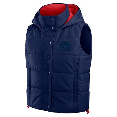 Women's Fanatics Navy Team USA Level Up Padded Vest