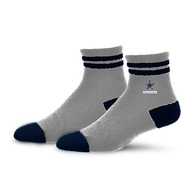 Women's For Bare Feet Dallas Cowboys Cozy Two-Pack Quarter-Length Sock Set