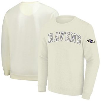 Men's Profile Cream Baltimore Ravens Big & Tall Fleece Sweatshirt
