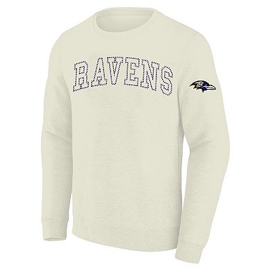 Men's Profile Cream Baltimore Ravens Big & Tall Fleece Sweatshirt