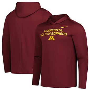 Men's Nike Maroon Minnesota Golden Gophers 2025 Sideline Dri-FIT Long Sleeve Hoodie T-Shirt