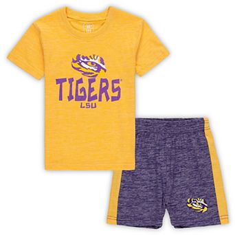 Toddler Wes & Willy LSU Tigers Cloudy Yarn T-Shirt & Shorts Set