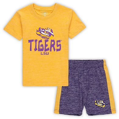 Toddler Wes & Willy LSU Tigers Cloudy Yarn T-Shirt & Shorts Set