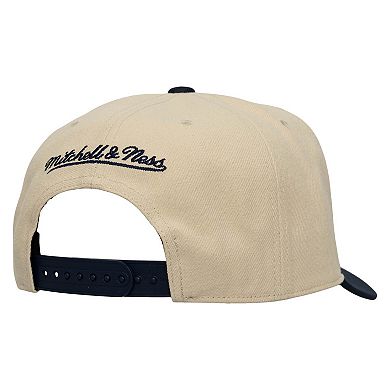 Men's Mitchell & Ness Cream/Navy Nashville SC Upside Down Pro Pinch Snapback Hat