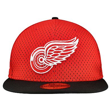 Men's New Era Red/Black Detroit Red Wings Mesh Crown Two-Tone 59FIFTY Fitted Hat