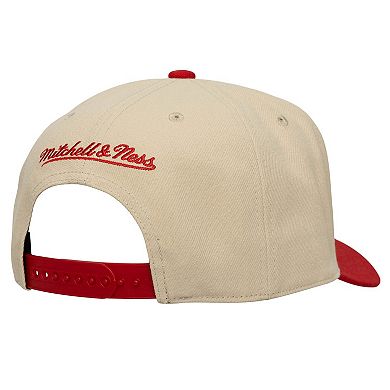 Men's Mitchell & Ness Cream/Red New York Red Bulls Upside Down Pro Pinch Snapback Hat