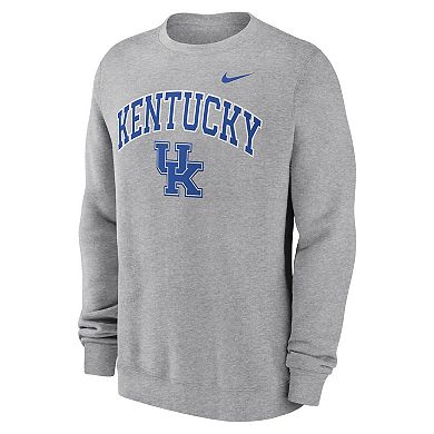 Men's Nike Gray Kentucky Wildcats Arch Pullover Sweatshirt