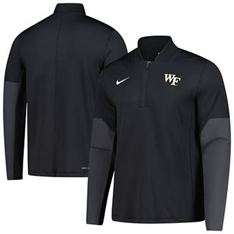 Men's Nike Black Wake Forest Demon Deacons Dri-FIT Half-Zip Pullover