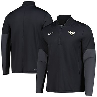 Men's Nike Black Wake Forest Demon Deacons Dri-FIT Half-Zip Pullover