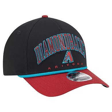 Men's New Era Black/Red Arizona Diamondbacks Arch 9FORTY A-Frame M-Crown Adjustable Hat
