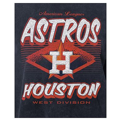 Women's New Era Navy Houston Astros Mineral Wash Oversized T-Shirt