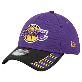 Men's New Era Purple Los Angeles Lakers Visor Hit 39THIRTY Flex Hat