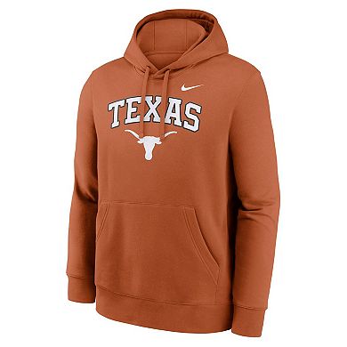 Men's Nike Texas Orange Texas Longhorns Club Fleece Arch Pullover Hoodie
