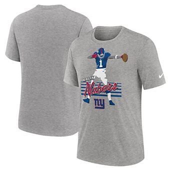 Men's Nike Malik Nabers Heather Gray New York Giants Player Graphic T-Shirt