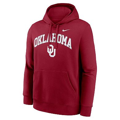 Men's Nike Crimson Oklahoma Sooners Club Fleece Arch Pullover Hoodie