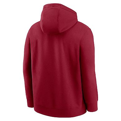 Men's Nike Crimson Oklahoma Sooners Club Fleece Arch Pullover Hoodie