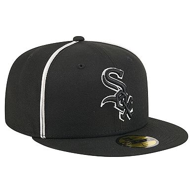 Men's New Era Black Chicago White Sox Soutache 59FIFTY Fitted Hat