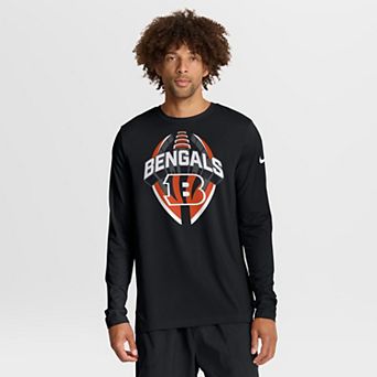 Men's Nike Black Cincinnati Bengals Primetime Legend Icon Performance Long Sleeve T-Shirt