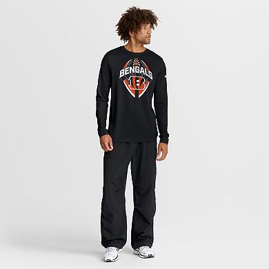 Men's Nike Black Cincinnati Bengals Primetime Legend Icon Performance Long Sleeve T-Shirt