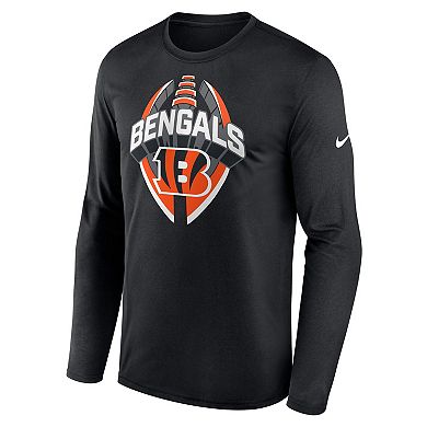 Men's Nike Black Cincinnati Bengals Primetime Legend Icon Performance Long Sleeve T-Shirt