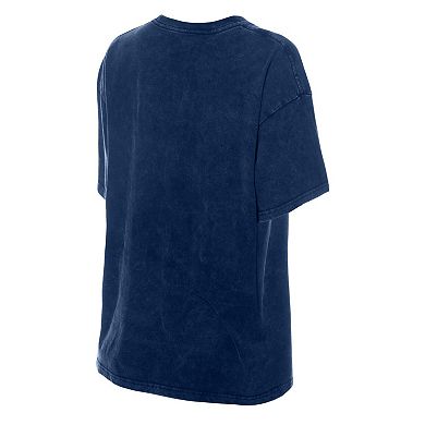 Women's New Era Navy Atlanta Braves Mineral Wash Oversized T-Shirt
