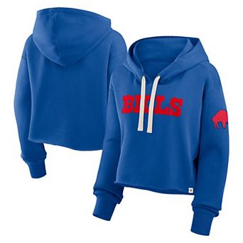 Women's Fanatics Royal Buffalo Bills Oversized Hometown Heritage Cropped Hoodie