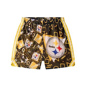 Men's Chubbies Black Pittsburgh Steelers Mesh Shorts