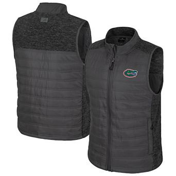 Men's Colosseum Charcoal Florida Gators Nightman Full-Zip Puffer Vest