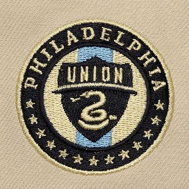 Men's Mitchell & Ness Cream/Navy Philadelphia Union Upside Down Pro Pinch Snapback Hat
