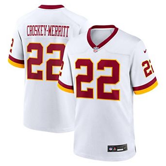 Men's Nike Jacory Croskey-Merritt White Washington Commanders Game Super Bowl Era Jersey