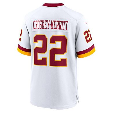 Men's Nike Jacory Croskey-Merritt White Washington Commanders Game Super Bowl Era Jersey