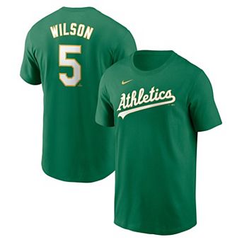 Men's Nike Jacob Wilson Green Athletics Fuse Name & Number T-Shirt