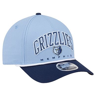Men's New Era Light Blue Memphis Grizzlies Bold Arch 9FORTY A-Frame M-Crown Adjustable Hat