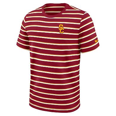 Men's Nike Cardinal USC Trojans Athletic Prep Legacy Summit Stripe T-Shirt