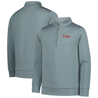 Youth Garb Gray LSU Tigers Sterling Long Sleeve Quarter-Zip Performance Top