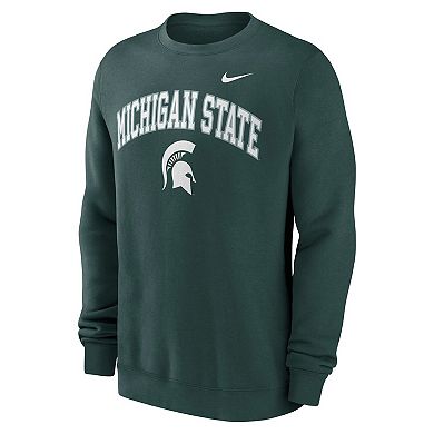 Men's Nike Green Michigan State Spartans Arch Pullover Sweatshirt
