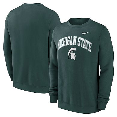 Men's Nike Green Michigan State Spartans Arch Pullover Sweatshirt